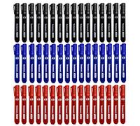 JMS we create smile Black Blue Red Permanent Markers Thick Bullet Tip Pens Waterproof Quick Drying Smear proof Pens Cardboard Plastic Glass Wood Metal Fabric Marking (48)