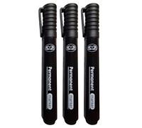 JMS we create smile - Black Permanent Markers Thick Bullet Tip Permanent Marker - Waterproof, Quick Drying Smear proof - Works on Cardboard Plastic Glass Wood Metal (3)