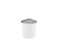 JMS we create smile Clear Plastic Fun Bin Storage Dustbin With Grey Lid for Animal Feed/Toys Storage (8 Litre, 1)