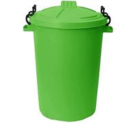 JMS we create smile Coloured Plastic Bin 50L - Ideal for Animal Feed/Horses/Cats/Dogs/Birds Storage Feed (Lime Green)