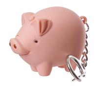 JMS we create smile Cute Pig/Cow/Cat/Owl Key Chain with LED Light & Sound-Choose Key Chain Design From Variation (Pig)