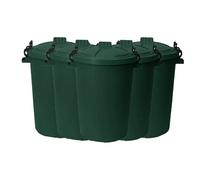 JMS we create smile DARK GREEN 50 Litre 50L Extra Large Heavy Duty Plastic Bin Dustbin Storage Unit with Locking Lid for Home Garden Rubbish Waste Animal Feed (5)