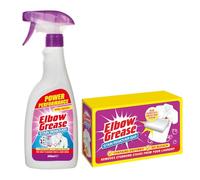 JMS We Create Smile Elbow Grease Stain Remover 500ml Spray + 100g Bar - Removes Grease Mud Oil Blood Food Stains - For Clothes Carpet Upholstery - Powerful Multi-Purpose Cleaner