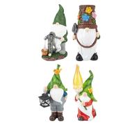 JMS we create smile - Garden GONK/Garden Ornaments, Gonks with Solar Lantern, Waterproof Resin Gonks Ornaments Garden Decorations, Gifts for Mothers Day, Indoor Outdoor (SOLAR GONK WITH WATER PUMP)
