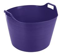JMS we create smile - Genuine Flexible Tub Trug | Horse Feeding Bucket - Animal Feed Waste Collector | Multipurpose Flexible Rubber Storage Container Buckets - MADE IN UK. (PURPLE, 75 Litre)