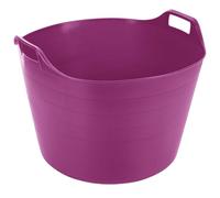 JMS we create smile - Genuine Flexible Tub Trug | Horse Feeding Bucket - Animal Feed Waste Collector | Multipurpose Flexible Rubber Storage Container Buckets - MADE IN UK. (PINK, 75 Litre)