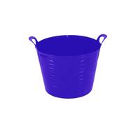 JMS we create smile - Genuine Flexible Tub Trug | Horse Feeding Bucket - Animal Feed Waste Collector | Multipurpose Flexible Rubber Storage Container Buckets - MADE IN UK. (PURPLE, 26 Litre)