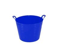 JMS we create smile - Genuine Flexible Tub Trug | Horse Feeding Bucket - Animal Feed Waste Collector | Multipurpose Flexible Rubber Storage Container Buckets - MADE IN UK. (BLUE, 26 Litre)