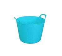 JMS we create smile - Genuine Flexible Tub Trug | Horse Feeding Bucket - Animal Feed Waste Collector | Multipurpose Flexible Rubber Storage Container Buckets - MADE IN UK. (SKY BLUE, 26 Litre)