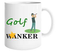JMS we create smile - Golf Wanker Mug Double Side Printed Funny Rude Porcelain Mugs - Novelty Golf Golfer Theme White Ceramic Coffee Mug for Birthday/Christmas
