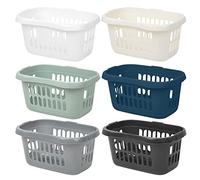 JMS we create smile - High grade Plastic large 60L Hipster Laundry Basket Hamper Clothes Washing Bedding Linen Storage Basket (Random Colour)