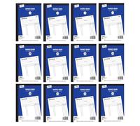 JMS we create smile Invoice Books with Carbon Sheet - A5 Full Size | 1-80 Pages Per Book | Duplicate Copies | Receipt & Order Book for Business Transactions (12 Packs)