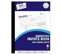 JMS we create smile Invoice Books with Carbon Sheet - A5 Full Size | 1-80 Pages Per Book | Duplicate Copies | Receipt & Order Book for Business Transactions (1 Pack)
