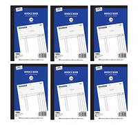 JMS we create smile Invoice Books with Carbon Sheet - A5 Full Size | 1-80 Pages Per Book | Duplicate Copies | Receipt & Order Book for Business Transactions (6 Packs)