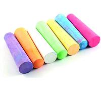 JMS we create smile Kids Long sticks/Jumbo Pavement/Coloured/White Chalks Back Boards, Sidewalk Bulk Washable Non Toxic-Hopscotch Chalks (60 x Giant Pavement Chalk)