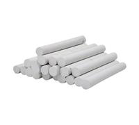 JMS we create smile Kids Long sticks/Jumbo Pavement/Coloured/White Chalks for Back Boards, Sidewalk Bulk Washable Non Toxic-Hopscotch (24 x White Chalk Sticks 8cm)