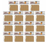 JMS We Create Smile Kraft Luggage Tags with Strings 65 X 120 mm - Durable Blank Brown Paper Travel Tags for Suitcases, Bags, Gifts, Storage Boxes & Parcel Labelling (15)