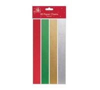JMS we create smile Metallic Shiny Peel and Seal Christmas Paper Chains for Decoration (1 Packs)