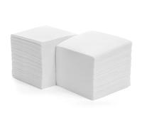 JMS we create smile Mini Square Paper Napkins 1 Ply 17 GSM - Soft & Absorbent Disposable Cocktail Tissues 100 Sheets White Serviettes for Everyday Use (Pack of 32 - Catering & Commercial Pack)