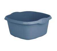 JMS we create smile Navy 32cm Square Washing Up Bowl Plastic Kitchen Bowl Basin 9l Litre Mixing Bowl with Integral Handles Sink Tidy Kitchen Foot Tub Plastic Bowls (Set of 1)