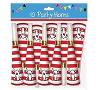 JMS we create smile Pack of 10 Party Horns Pirates Design Blowouts Birthday Loot | Bag Filler
