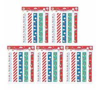 JMS we create smile (Pack of 1000) 5 Assorted Colorful Christmas Printed Design Paper Chain Links, Perfect Bright Decorative Paper Chains for Christmas Decoration, Art & Craft