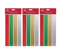 JMS we create smile (Pack of 240 Metallic Shiny Paper Chains Peel and Seal Chains Self Adhesive Shiny Foil Paper Chains Ideal for Xmas Party Decoration, Arts & Crafts Attractive Looks and Easy To use