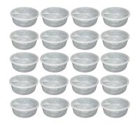 JMS we create smile (Pack of 25) Clear Large Round Plastic Meal Prep Containers Reusable BPA Free with Airtight Lids Kitchen Food Storage Cake Boxes Microwave Freezer Safe (2.5L Litre)