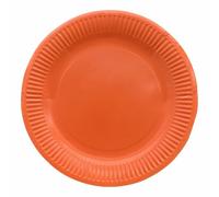 JMS we create smile - Pack of 30 Bright Colourful Party Paper Plates - 9'' Inches Disposable Coloured Paper Plates for Fun Birthday Parties Supplies (Orange)