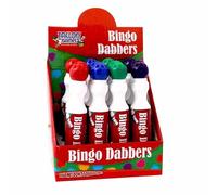 JMS we create smile (Pack of 4 Large Bingo Dabber Marker Pens - Non drip Bingo Dabbers Bright Assorted Colours Dauber Marker for Bingo Tickets/Flyers/Lotto Fun Family Game