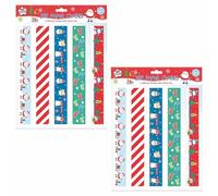 JMS we create smile (Pack of 400) 5 Assorted Colorful Christmas Printed Designs Paper Chain Links - Bright Festive Decorative Paper Chains for Christmas Party Decoration, Art & Crafts