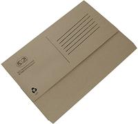 JMS we create smile [Pack of 50] A4 Kraft Document Wallets 250 GSM - Half Flap Brown Envelope File Folders