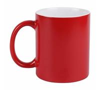 JMS we create smile Personalised Magic Mug, Custom Photo Text Mugs Magic Heat Sensitive Color Changing Coffee Mug Milk Tea Cup Customised Original Gifts for Family Lovers Friends Couple (Red)