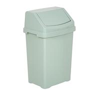 JMS we create smile Plastic 8L Swing Bin Waste Recycling Dustbins Kitchen Bathroom Rubbish Trash Refused Bins (Silver Sage)