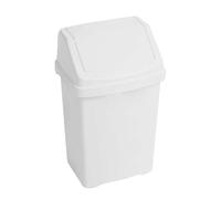 JMS we create smile Plastic 8L Swing Bin Waste Recycling Dustbins Kitchen Bathroom Rubbish Trash Refused Bins (Ice White)