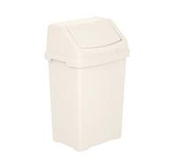 JMS we create smile Plastic 8L Swing Bin Waste Recycling Dustbins Kitchen Bathroom Rubbish Trash Refused Bins (Soft Cream)