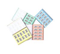JMS we create smile Raffle Ticket - 48 Books of 1-1000 - Easy to Tear Perforated - Random Colours - Cloakroom Raffle Tombola Draw Tickets Numbered