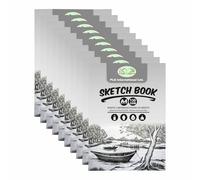 JMS we create smile [Set of 10] Staple Bound 50 Premium Sheets - 130 GMS White Cartridge Large and Thick Paper Art Sketching for School, Personal & Professional Work