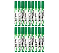JMS we create smile Set of 18 Green Bullet Tip White Board Markers 2-5mm Tip Non Toxic Quick Drying Liquid Ink Dry Erase Thick Smudge Free Lines Writing on White Board Pens Ink Marker