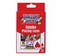 JMS we create smile [Set of 2] Jumbo Plastic Coated Playing Cards 286gsm -85 x 123mm- Indoor & Outdoor Family Garden BBQ Party & Casino Poker Games