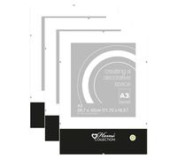 JMS we create smile (Set of 3 A3 Clip Frame with Frameless Perspex Safety Styrene Front Clear for Picture Posters, Certificates Photo Frames - Wall Hanging Portrait & Landscape For Home & Office