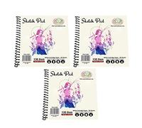 JMS we create smile (Set of 3) Sketchpads 7 x 7 Square - 130 GSM Sketch Book Drawing Pad with 20 Sheets Spiral Bounded & Hardback Cover Art Book for Painting/Sketching