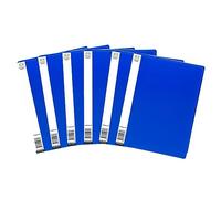 JMS we Create Smile【 Set of 6】- A4 Blue Display File, 20 Transperent Pockets Display Book, Presentation Folder, Certificate Folder with Plastic Pockets - 40 View Pages