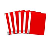 JMS we create smile - Set of 6 | A4 Display Book Certificate Folder | 20 Pockets Display Folder with Plastic Sleeves | Presentation File - 40 View Pages. RED