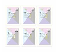 JMS we create smile (Set of 6 A4 White Photo Frames, 21 x 29.7cm Picture Frames Styrene Front Poster Frames Certificate Framing(White)