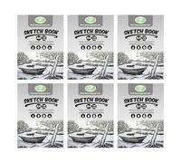 JMS we create smile (Set of 6) Staple Bound Sketchbooks Assorted Colour Sheets, A3/A4 Scrap Books for Children Kids and Adults - Art Craft Family Photo Album Card Book (A4 Sketchbook)