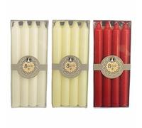 JMS we create smile (Set of 8) 8-Inch Straight Candles - 8 Hour Long Burning Candlelight Dinner Candles for Festive Home Decor Christmas Gifts (Random)