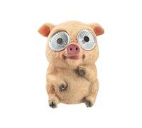 JMS we create smile - Solar Powered Garden Statue - Gnome Gonk Glass Bulb Animal Figurines (Pig)