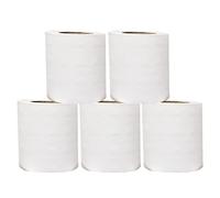 JMS We Create Smile - Toilet Rolls 22m x 10cm, Soft Quilted 2 Ply White Toilet Tissue Rolls, Strong Absorbent Bathroom Paper for Home & Office - Comfort & Quality in Every Roll (Pack of 5 Rolls)
