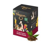 JMS We Create Smile Warm Assam Black Tea Bags - 20 Pyramid Infusers of Pure Assam Tea Leaves - Strong Bold Flavour, Smooth Loose Leaf Taste & Natural Antioxidants - Perfect Breakfast Tea
